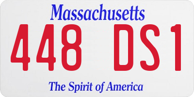 MA license plate 448DS1