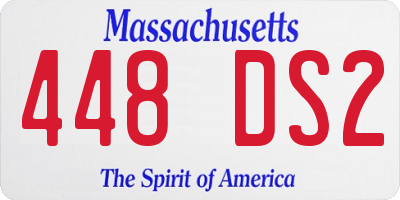 MA license plate 448DS2