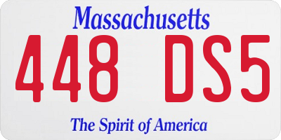 MA license plate 448DS5