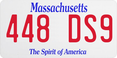 MA license plate 448DS9