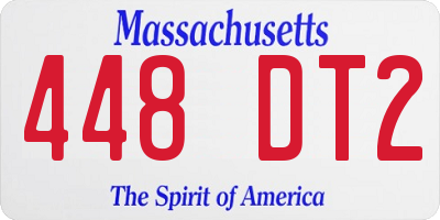 MA license plate 448DT2