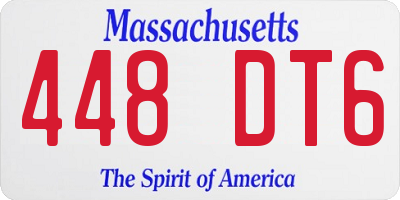 MA license plate 448DT6