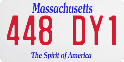 MA license plate 448DY1