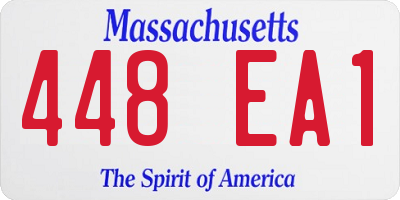 MA license plate 448EA1