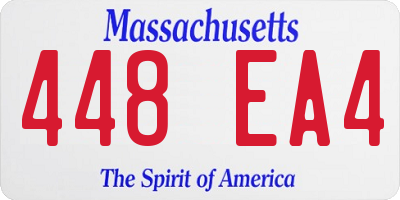 MA license plate 448EA4