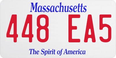 MA license plate 448EA5