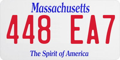MA license plate 448EA7
