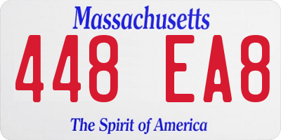 MA license plate 448EA8