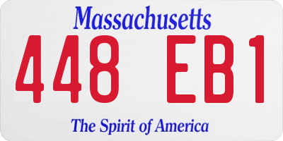 MA license plate 448EB1