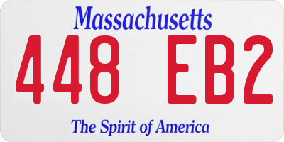 MA license plate 448EB2