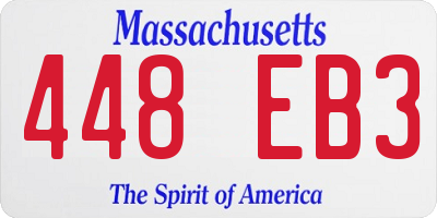 MA license plate 448EB3