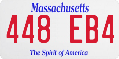 MA license plate 448EB4