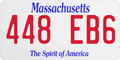 MA license plate 448EB6
