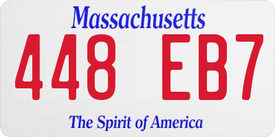 MA license plate 448EB7