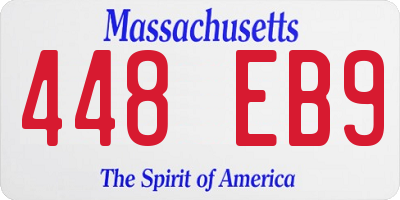 MA license plate 448EB9