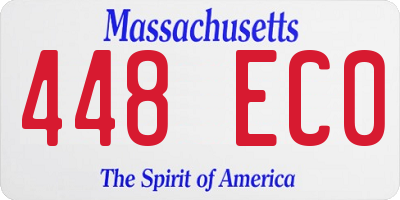 MA license plate 448EC0