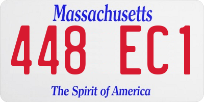 MA license plate 448EC1