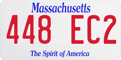 MA license plate 448EC2