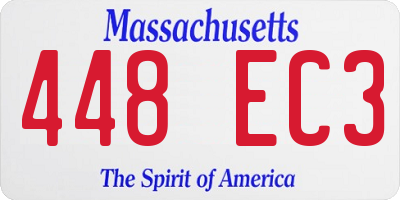MA license plate 448EC3