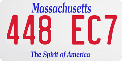 MA license plate 448EC7