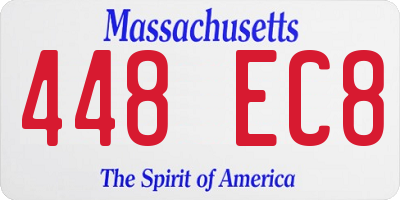 MA license plate 448EC8
