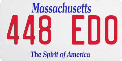 MA license plate 448ED0