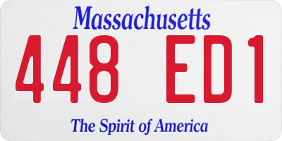 MA license plate 448ED1