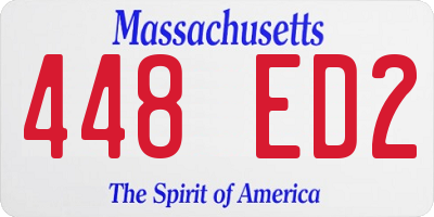 MA license plate 448ED2