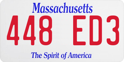 MA license plate 448ED3