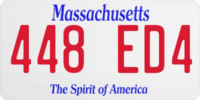 MA license plate 448ED4