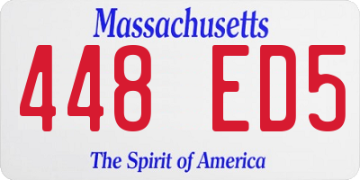 MA license plate 448ED5