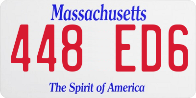 MA license plate 448ED6