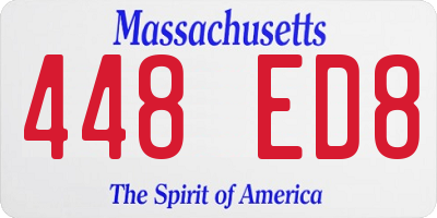 MA license plate 448ED8