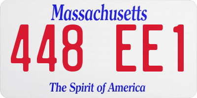 MA license plate 448EE1
