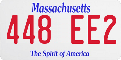 MA license plate 448EE2