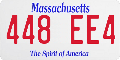 MA license plate 448EE4