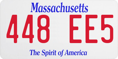 MA license plate 448EE5