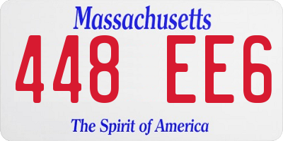 MA license plate 448EE6