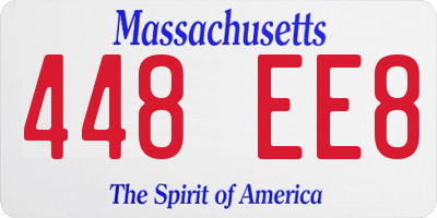 MA license plate 448EE8