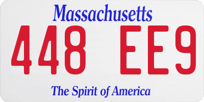 MA license plate 448EE9