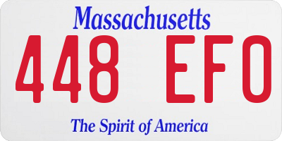 MA license plate 448EF0