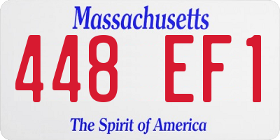 MA license plate 448EF1