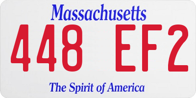 MA license plate 448EF2