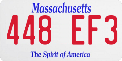 MA license plate 448EF3