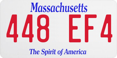 MA license plate 448EF4