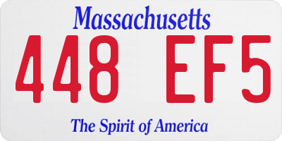 MA license plate 448EF5