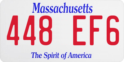 MA license plate 448EF6