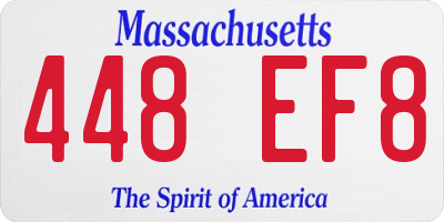 MA license plate 448EF8