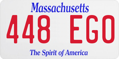 MA license plate 448EG0