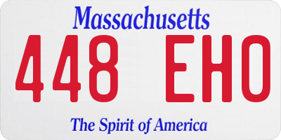 MA license plate 448EH0